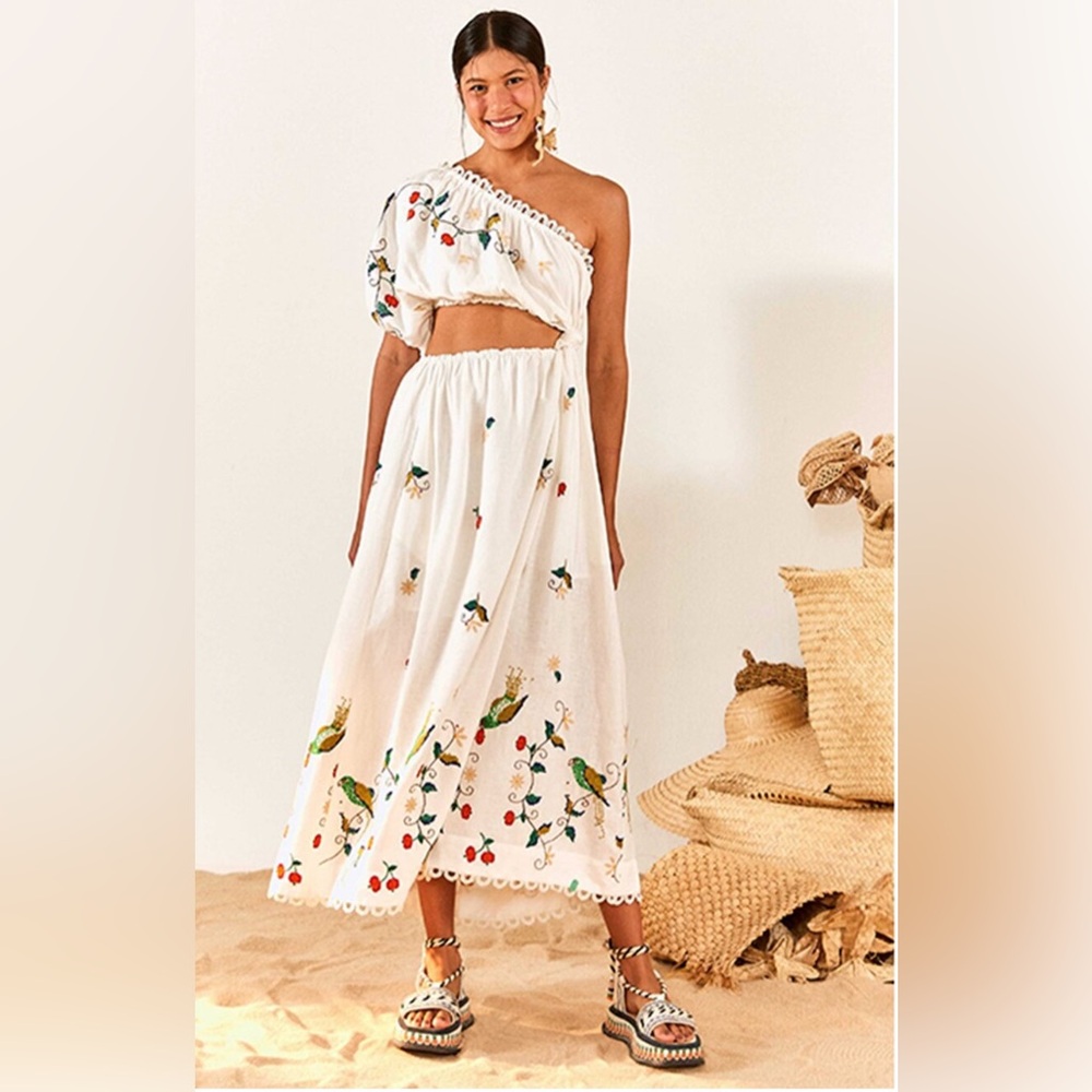 Farm Rio Pitanga Embroidery Dress size Large